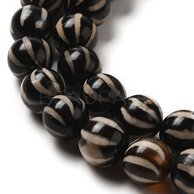 Tibetan Style dZi Beads Strands TDZI-NH0001-A01-01-1