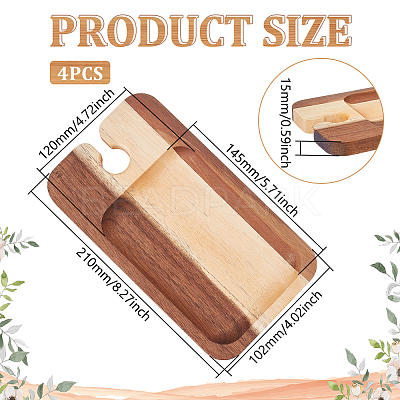 Wood Wine Glass Storage Tray Decoration DIY-WH0899-58-1