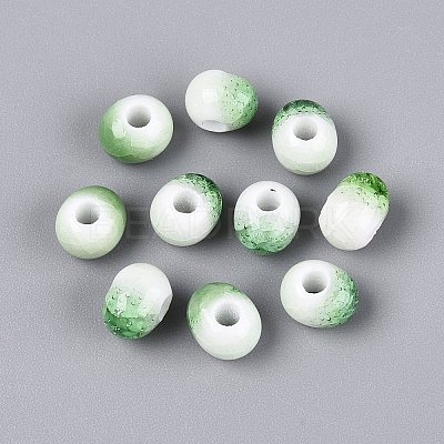 Handmade Crackle Porcelain Beads PORC-Q008-06A-05-1