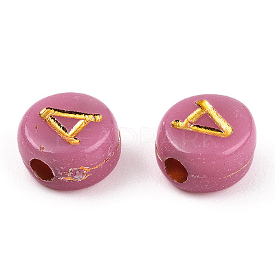 Plating Acrylic Beads OACR-P017-A02-1