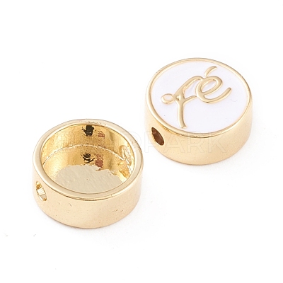 Brass Enamel Beads KK-F814-02G-1