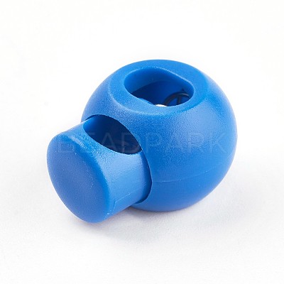Plastic Iron Spring Cord Locks X-FIND-WH0017-06-1