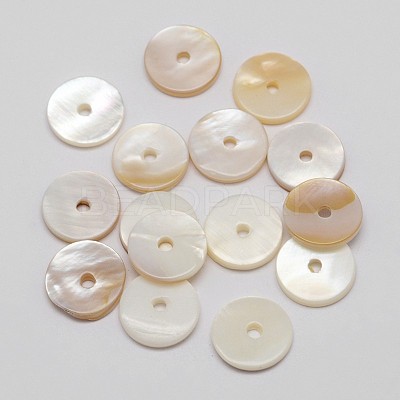 Dyed Natural Shell Bead Spacers SHEL-P004-07B-1
