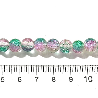Crackle Glass Beads Strands X1-CCG-C002-8mm-07-1