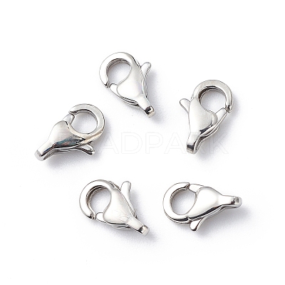 304 Stainless Steel Lobster Claw Clasps STAS-Q048-1