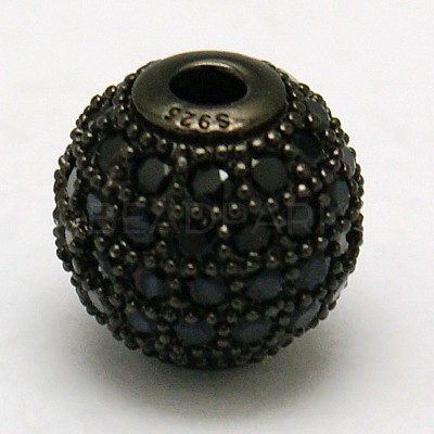 Round 925 Sterling Silver Beads STER-O021-01B-6mm-1