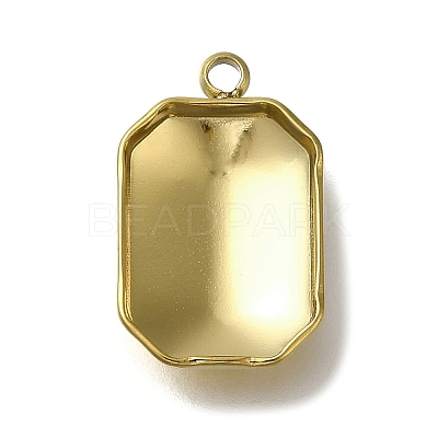 Ion Plating(IP) 304 Stainless Steel Pendant Cabochon Settings STAS-I310-25G-1