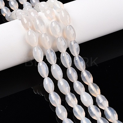 Natural White Agate Beads Strands G-T138-180A-1