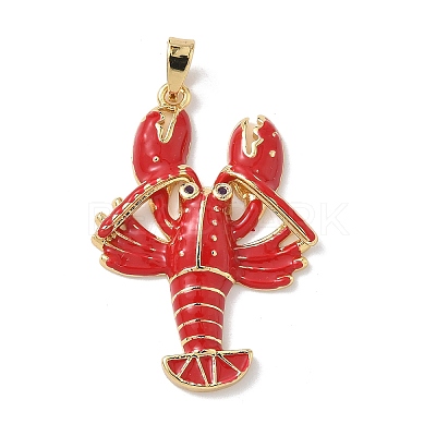 Brass Enamel Pendants LS-KK-Z124-01G-02-1