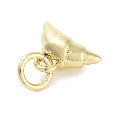 Rack Plating Croissant Brass Pendants KK-M293-02G-1
