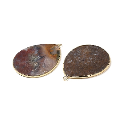 Natural Indian Agate Pendants G-E526-01Z-1