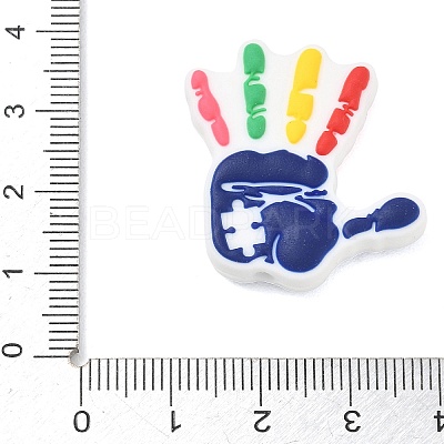 Autism Theme Silicone Beads SL-CBAF318-D04-1