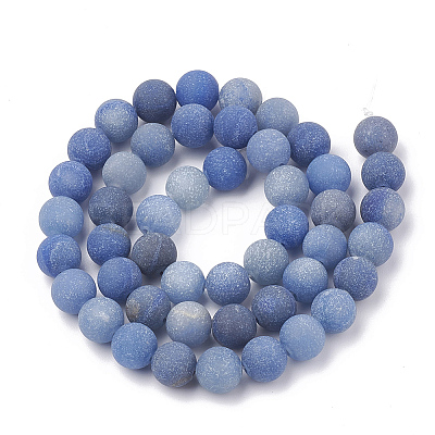 Dyed & Heated Natural Blue Aventurine Beads Strands LS-G-T106-209-1