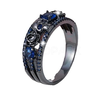 Alloy & Rhinestone Finger Rings FS-WG4F886-04-1