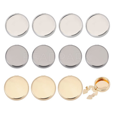 12Pcs 3 Colors Brass Cufflinks KK-GL0001-05-1