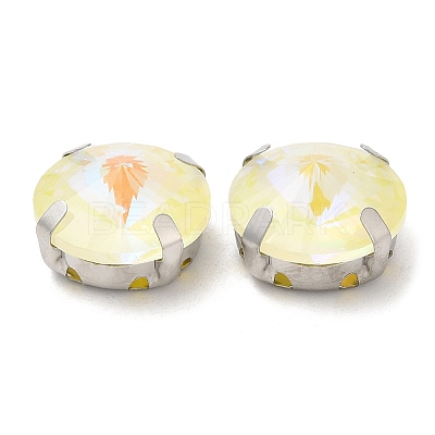 Mocha Fluorescent(MI) Flat Round Sew on Rhinestone GGLA-M006-02A-P04-1