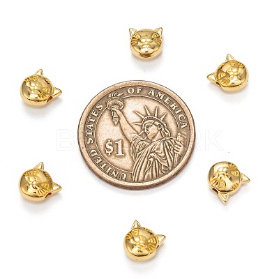 Tibetan Style Alloy Kitten Beads TIBEP-GC178-G-RS-1