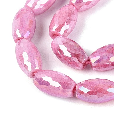 Anti-Tarnish Electroplate Glass Beads Strands EGLA-Q130-02A-12-1
