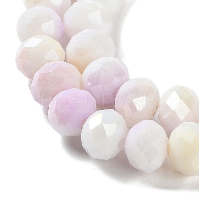 Electroplate Glass Beads Strands LAMP-S068-02F-1