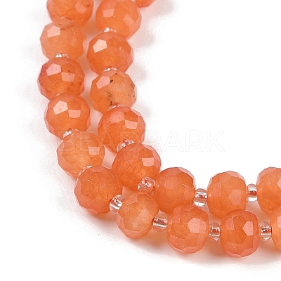 Natural Orange Aventurine Beads Strands G-H057-A02-01-1