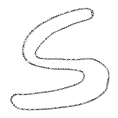 Tarnish Resistant 304 Stainless Steel Ball Chain Necklaces X-CHS-O005-B-1.5mm-1