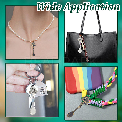 4Pcs Alloy & Natural Mixed Stone Pendants PALLOY-HY00094-1