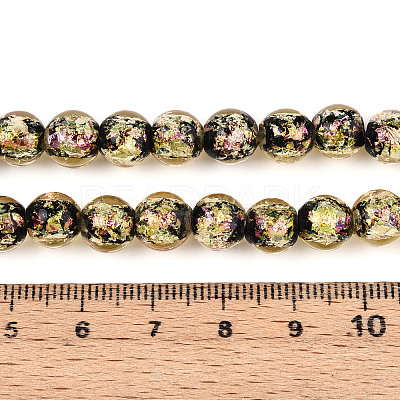 Handmade Foil Glass Beads Strands FOIL-N029-05E-1