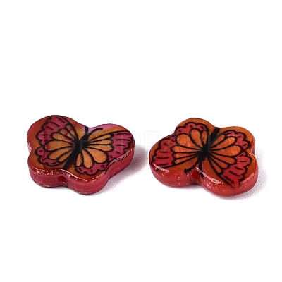 Printed Natural Freshwater Shell Beads SHEL-Q029-11B-1