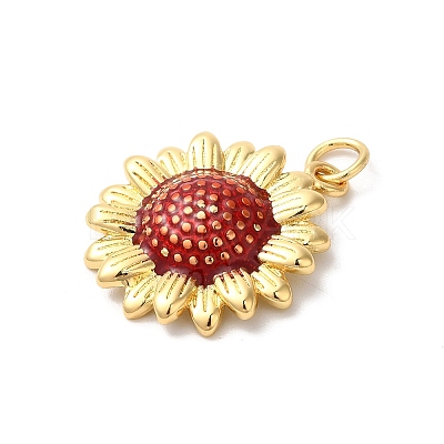 Rack Plating Brass Enamel Pendants KK-Z056-46G-03-1