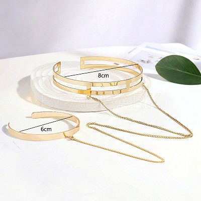 Alloy Chain Cuff Bangles FS-WGDB032-01-1
