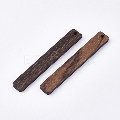 Undyed Walnut Wood Big Pendants WOOD-T023-01-1