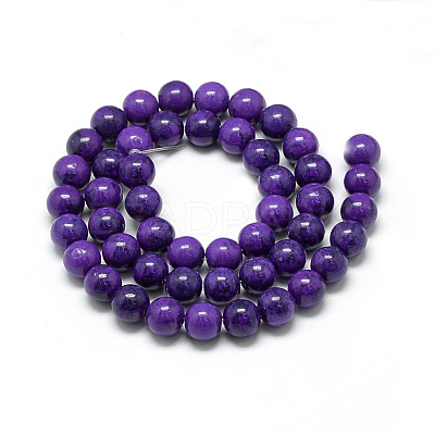 Synthetic Ocean White Jade Beads Strands G-S254-6mm-B03-1