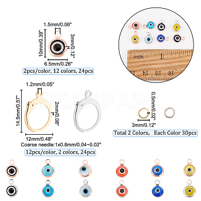 DIY Evil Eye Drop Earring Making Kit DIY-AR0002-72-1