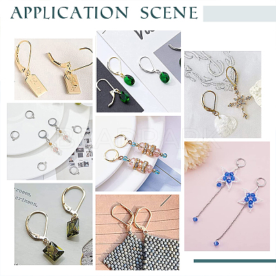 40Pcs 201 Stainless Steel Leverback Earrings Findings STAS-UN0041-84-1