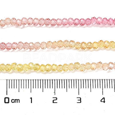 Transparent Painted Glass Beads Strands X1-DGLA-A034-T1mm-A07-1