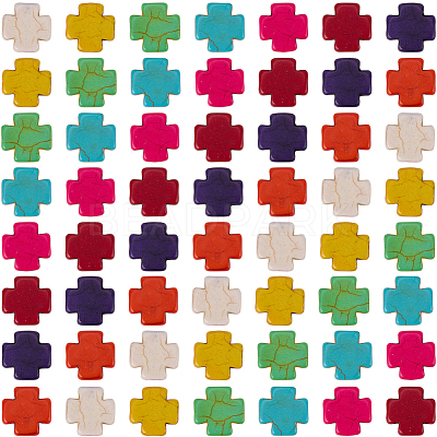 100Pcs Synthetic Turquoise Beads TURQ-SC0001-29A-1