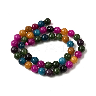 Natural White Jade Beads Strands G-H348-8mm-03-1