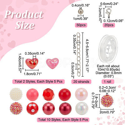 DIY Valentine's Day Jewelry Set Making Kit DIY-NB0009-55-1