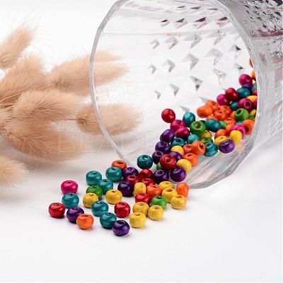 Lead Free Natural Wood Round Beads X-TB092MY-1