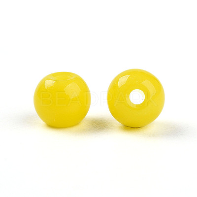 Opaque Solid Color Glass Beads GLAA-N007-4mm-A09-1