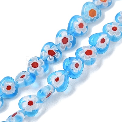 Handmade Millefiori Lampwork Beads Strands LAMP-G166-15G-1