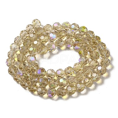 Electroplate Transparent Glass Beads Strands EGLA-A035-T10mm-L22-1