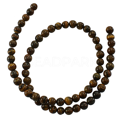Natural Tiger Eye Beads Strands GSR4mmC014-1
