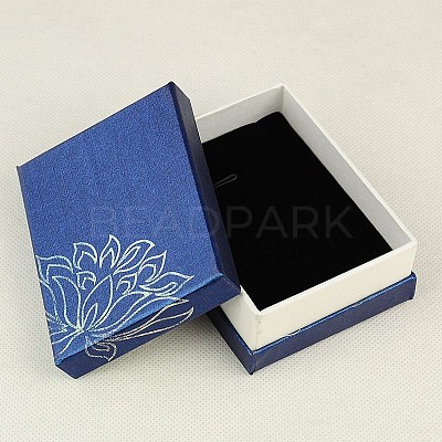 Rectangle Printed Cardboard Jewelry Necklace Boxes LS-CBOX-E008-02-1