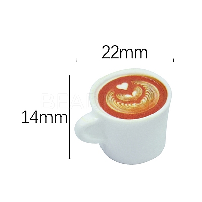 Resin Miniature Coffee Cup Ornaments PW-WG14105-04-1