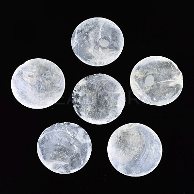 Flat Round Capiz Shell Beads SSHEL-R035-13-A-1