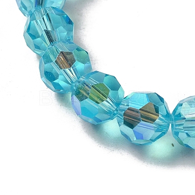 Electroplate Transparent Glass Beads Strands EGLA-A035-T8mm-L08-1