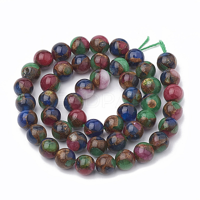 Natural Chalcedony Beads Strands G-S333-8mm-014B-1