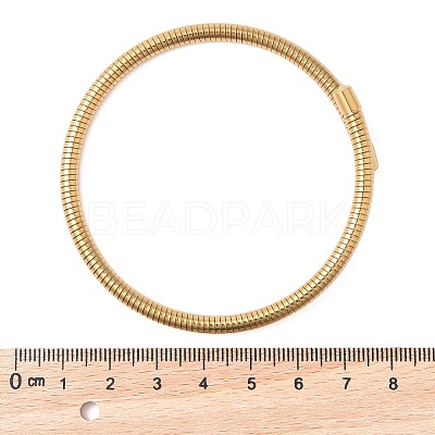 304 Stainless Steel Spring Bangles for Women BJEW-Z086-01G-01-1