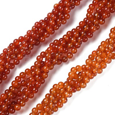 Natural Carnelian Beads Strands G-G0003-C06-1
